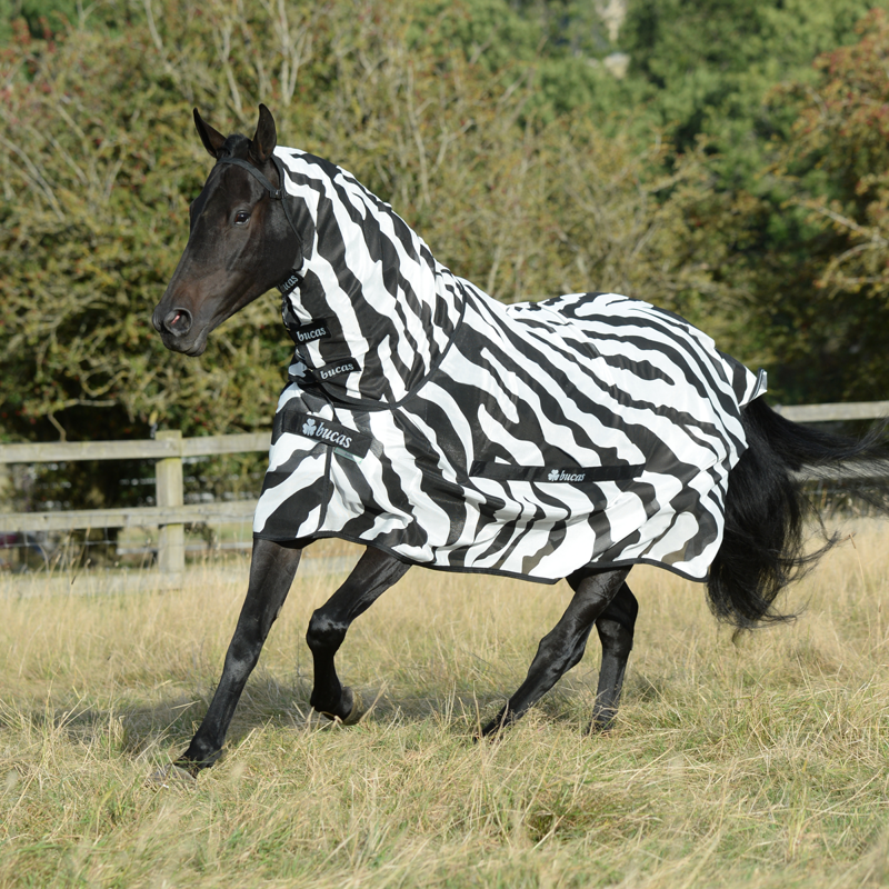 Bucas Buzz-Off Zebra Full Neck Fly Rug-1